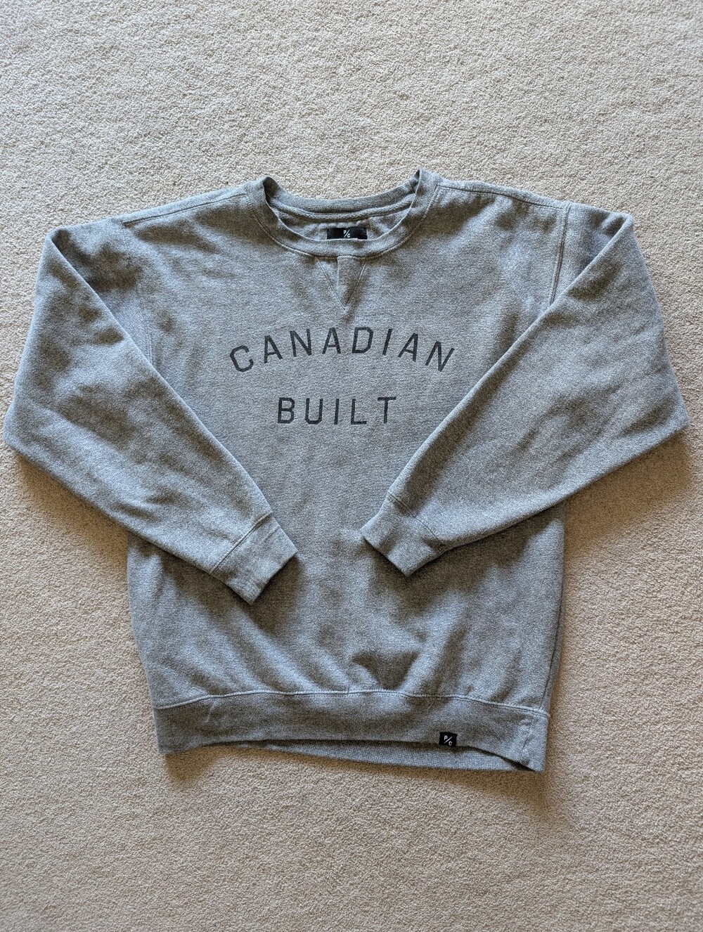 Peace Collective Canadian Built Grey Crewneck Athletic Sweatshirt